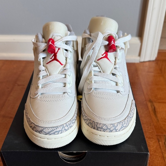 NWT Air Jordan White and Red Sneakers - Picture 1 of 6